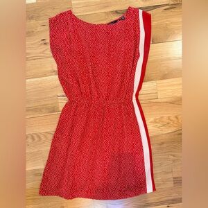Silk Red Polka Dot Mini Dress